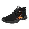 Spring New Men's Shoes for Foreign Trade Flying Knitted Sports Shoes Mesh Lace-up Running Shoes Korean Casual Men's Shoes