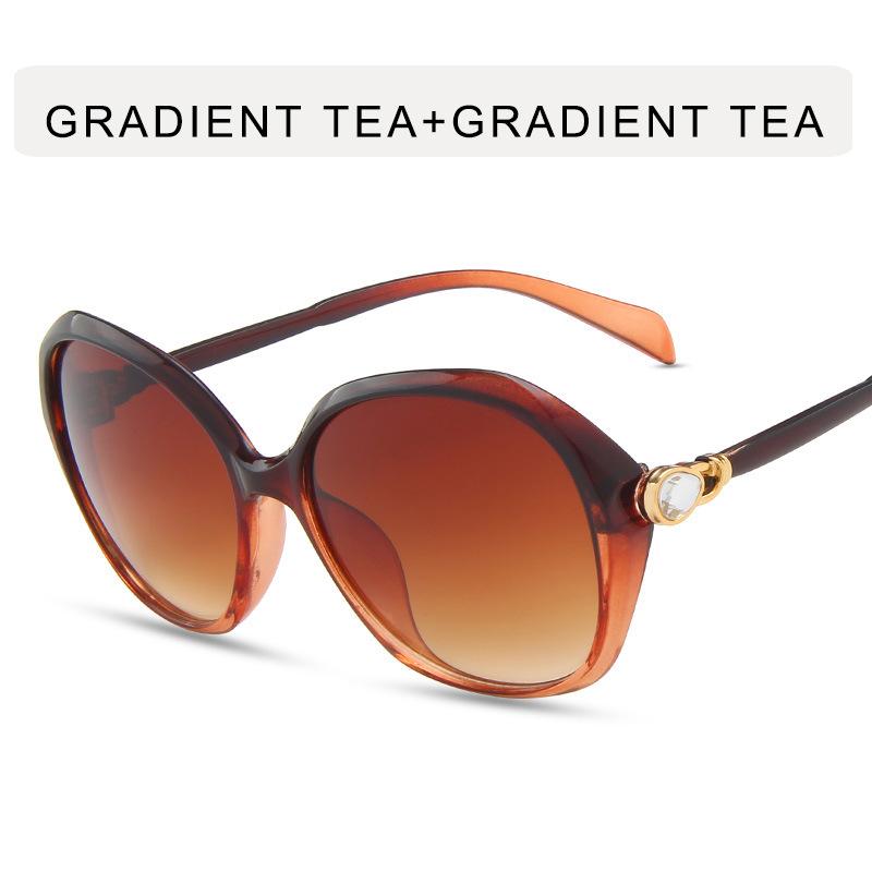 

Жіночі сонцезахисні окуляри з ретро діамантами у великій оправі Пляжні ультрафіолетові окуляри one size