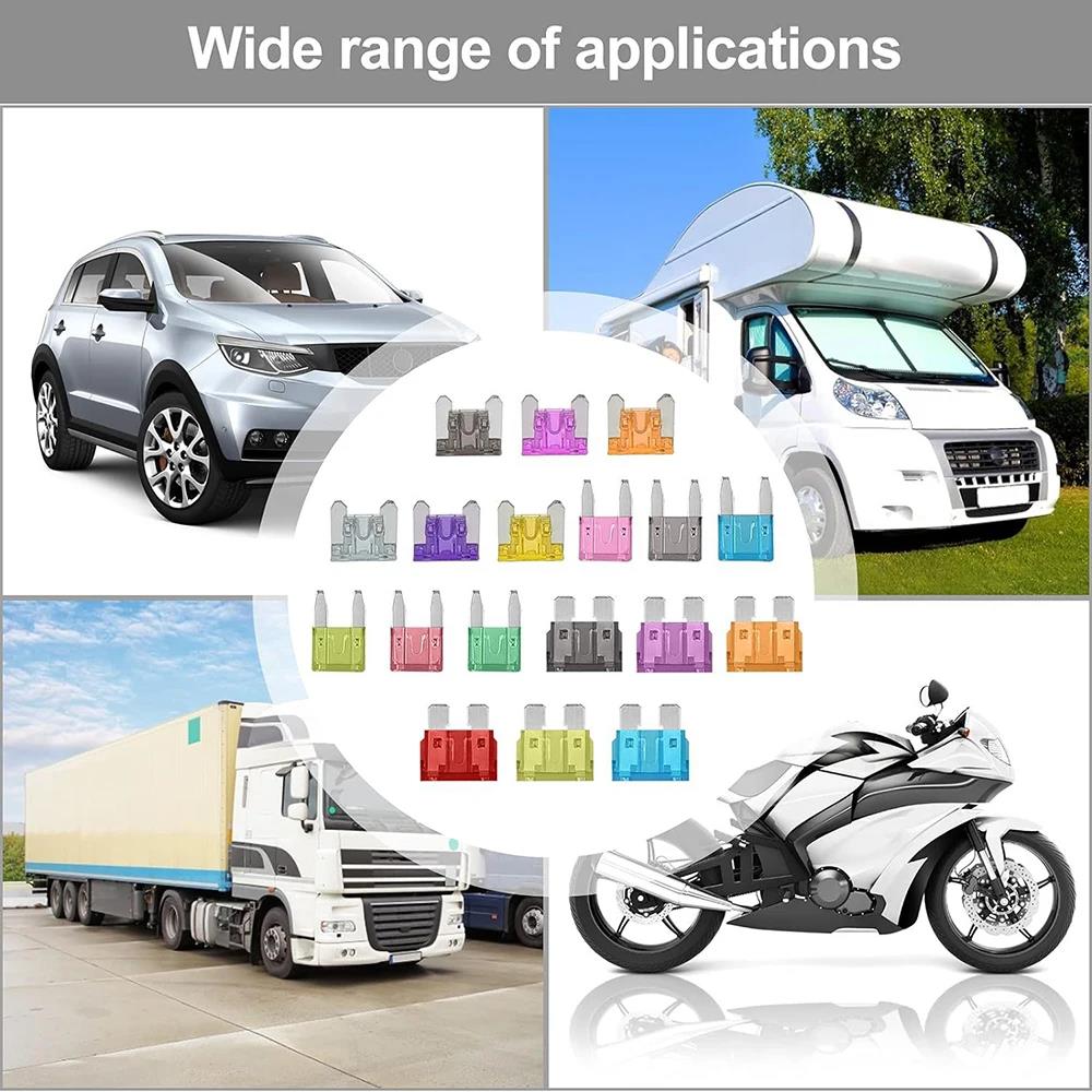 180Pcs 100pcs 50pcs Car Fuse Assortment Set Profile Middle Size Blade Type Fuse Auto Car Truck 2-35A Fuse with Box Clip Fuse Holders1