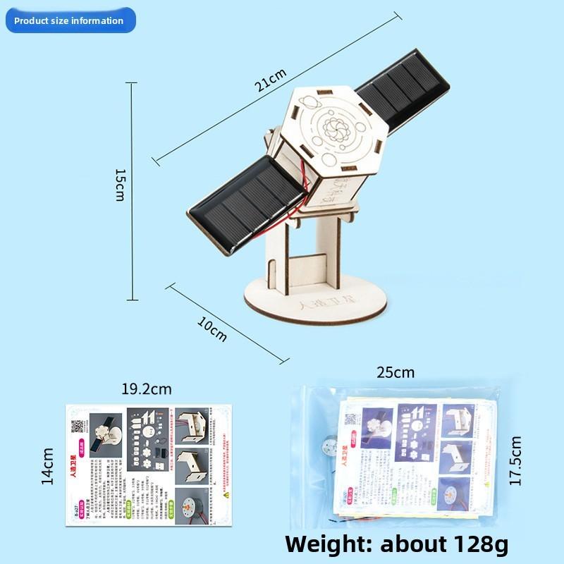 Science Experiment Solar Satellite Kit With Diy Electrical Components For Kids Education
