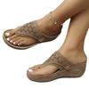 2025 Summer Plus Size Round Toe Thick Sole Hollow Out Thong Sandals for Women