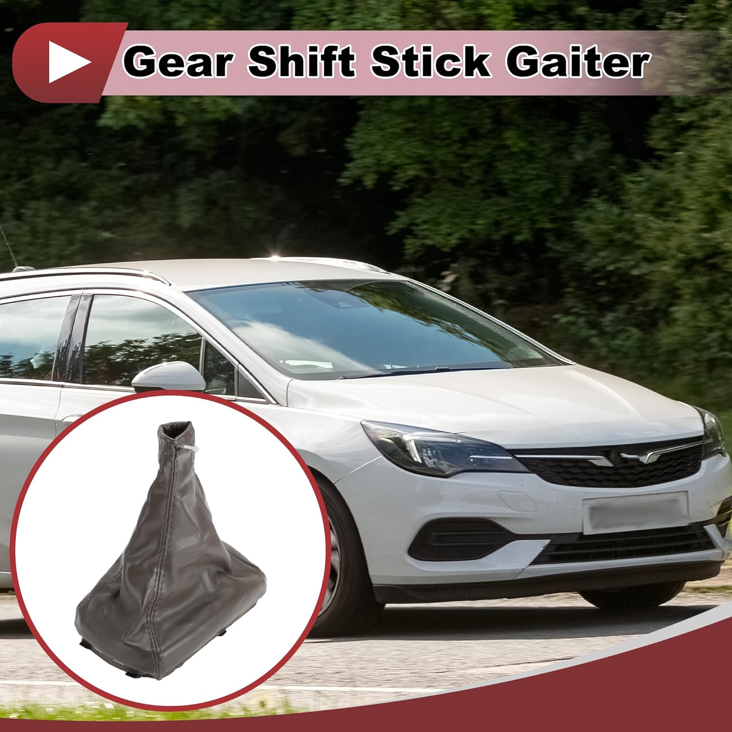 1 Pc Gear Shift Stick Gaiter for Vauxhall for Astra 1998-2005 Gear Stick Knob Cover Boot Shift Cover Brown Faux Leather