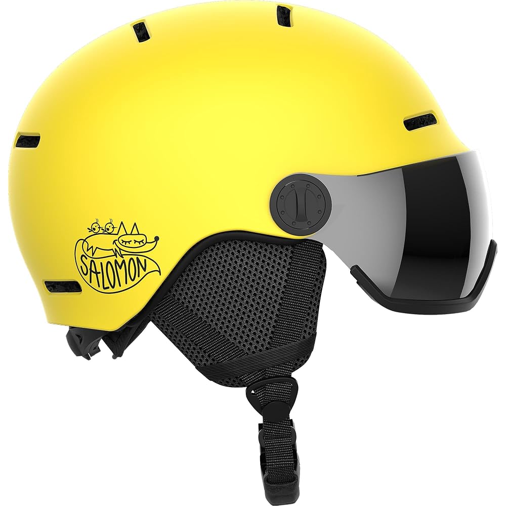 Salomon ORKA Visor Kids Ski and Snowboard Helmet Vibrant Yellow Size S L47259500