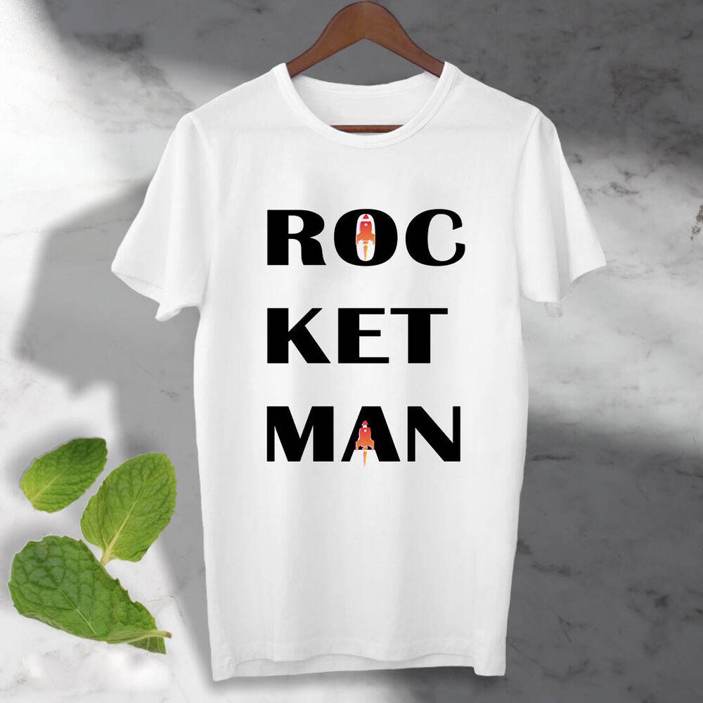 

Футболка Rocket Man Элтон Джон Унисекс Мужская, Женская Идеальный Подарок Музыка Рок Футболка Топ S