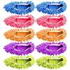 4/6pcs Washable and Reusable Microfiber Mop Slippers,Dust-Repellent and Easy-to-Clean Shoes Cover for Bathroom and Bedroom