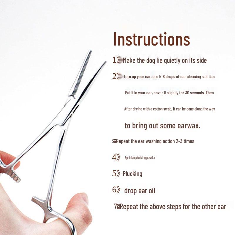 Tierohrhaarentfernungszange für Hunde & Katzen (Teddy-Stil Hämostatisch)