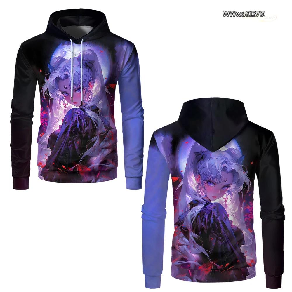 Sailor Moon Anime 3D Printed Men Hoodie Fashion Casual Funny Girls Hoodies Oversized Street Woman Sweatshirts Clothing Tops