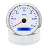 7 Colors Backlight IP67 Waterproof 85MM Speedometer Gauge For 12V24V Boat Car Truck Speed Gauge Meter Pulse velocimeter 0-60 KMH