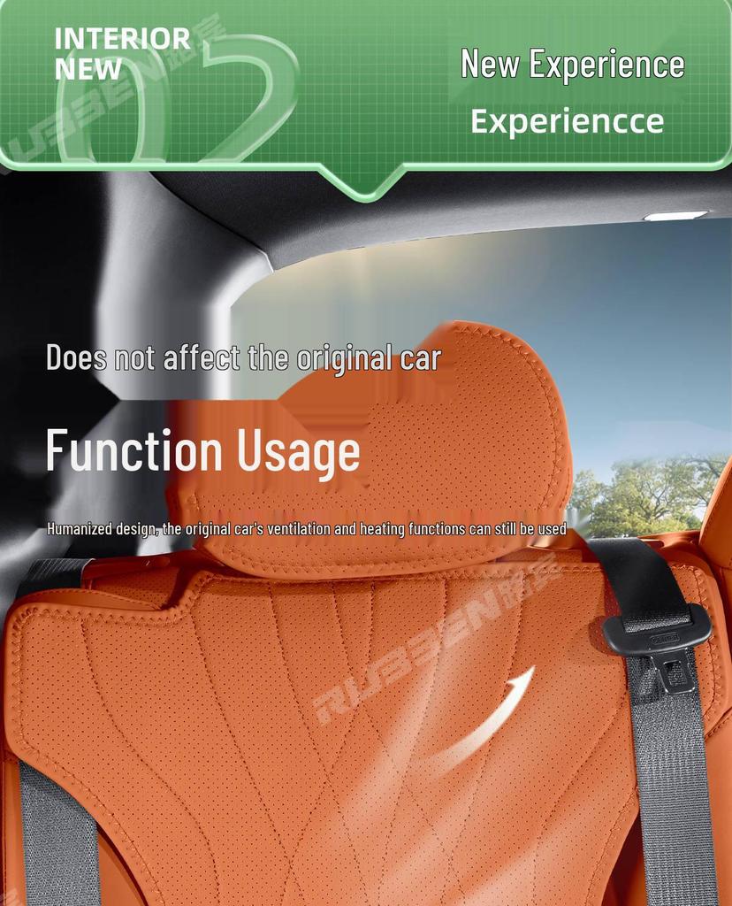 Lubin All-Season Breathable Car Seat Cover for Qiyuan Q07 - Ventilated Cushion Decor