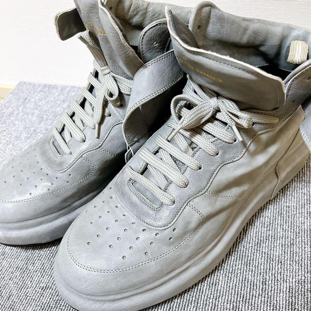 Used [Good Condition] OFFICINE CREATIVE Gray High Cut Sneakers Negotiable