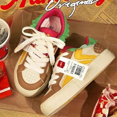 Niche Design Bread Shoes Women's Autumn New Versatile High-end Original Skateboard Shoes Cute Breathable Board Shoes