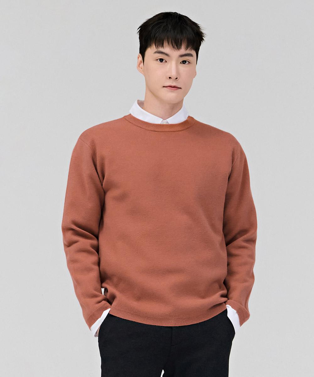 Chase Cult Men S Basic Round Sweater - Orange Orange/105