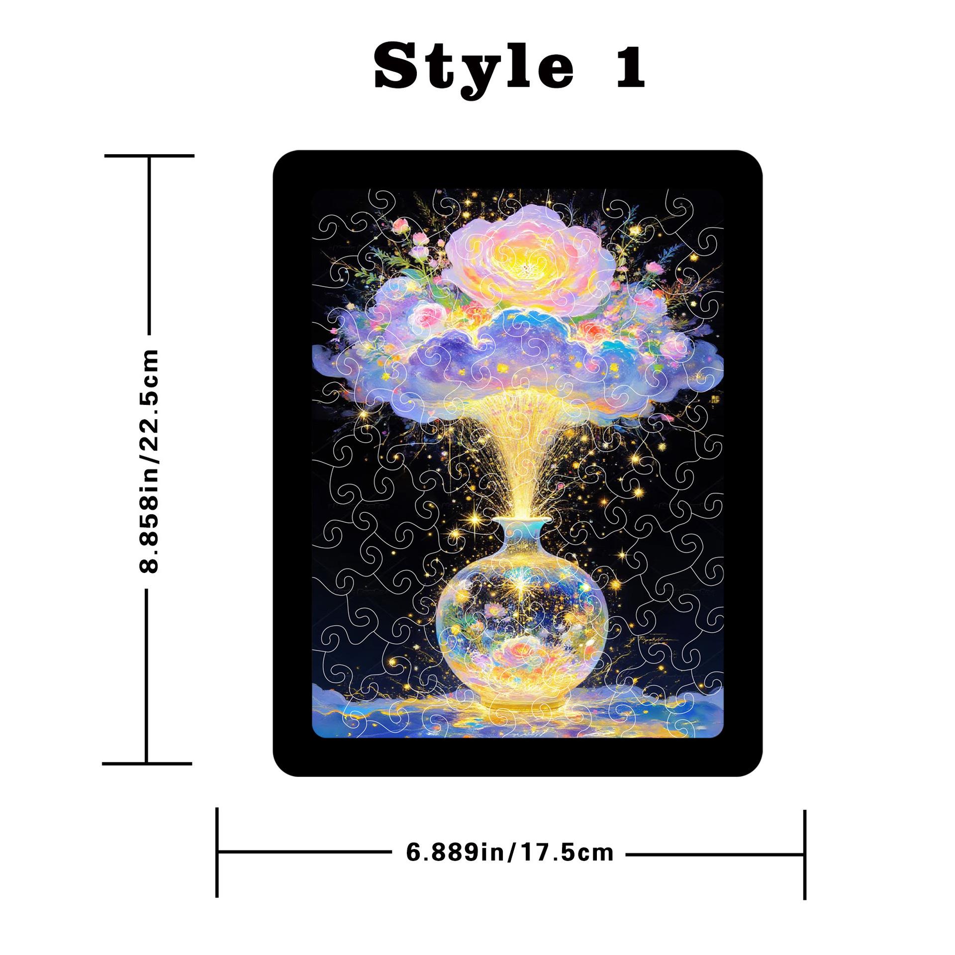 Colorful Vase Flower Puzzle Decorative Painting Ornament Original Translucent Acrylic Puzzle
