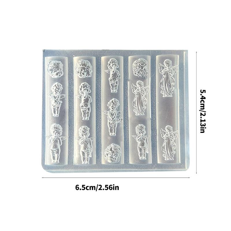 3D Angel Figure Silicone Nail Charm Mold For Crafting Unique Resin Nail Art Decorations And Accessories