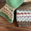 Plush Jacquard Knitted Scarf Thicken Fair Isle Style Shawl Retro Winter Cashmere Scarves  Women/Men