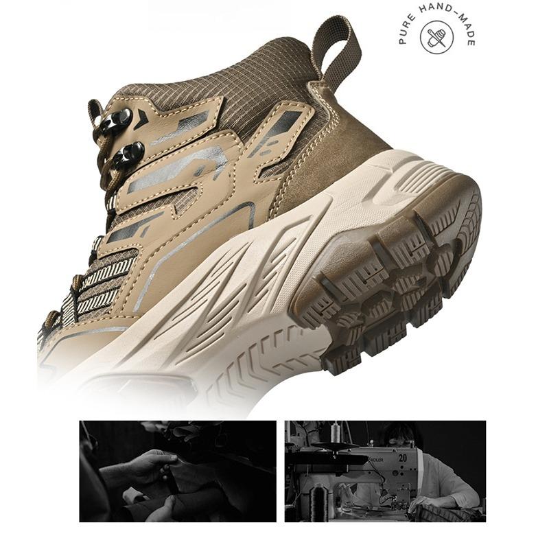 Comfortable Men's Hiking Boots Casual Sneakers Daily Walking Travel Shoes Fashionable Treking Footwear Lightweight Mesh Shoes