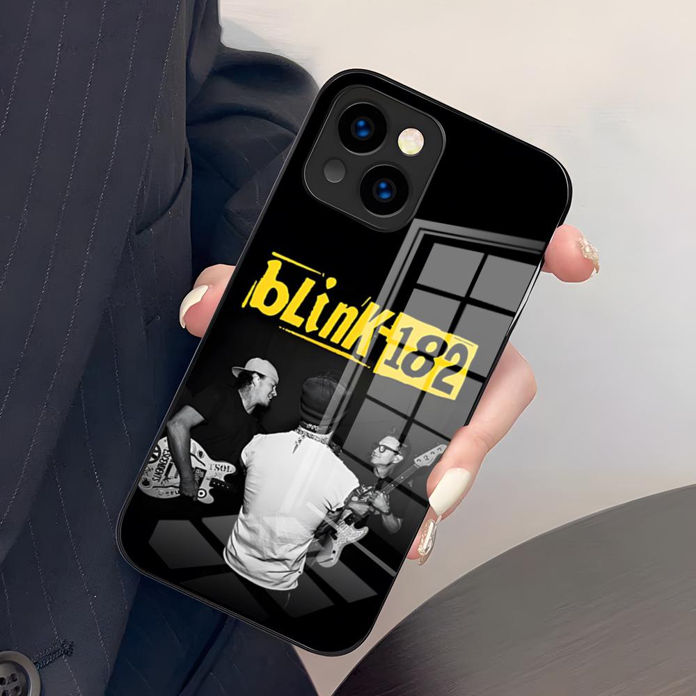 Fashion Blink 182 Phone Case For IPhone 17 Pro Max 15 Pro 16 14 Plus 12 13 Mini 11 Pro Shockproof Glass Cover