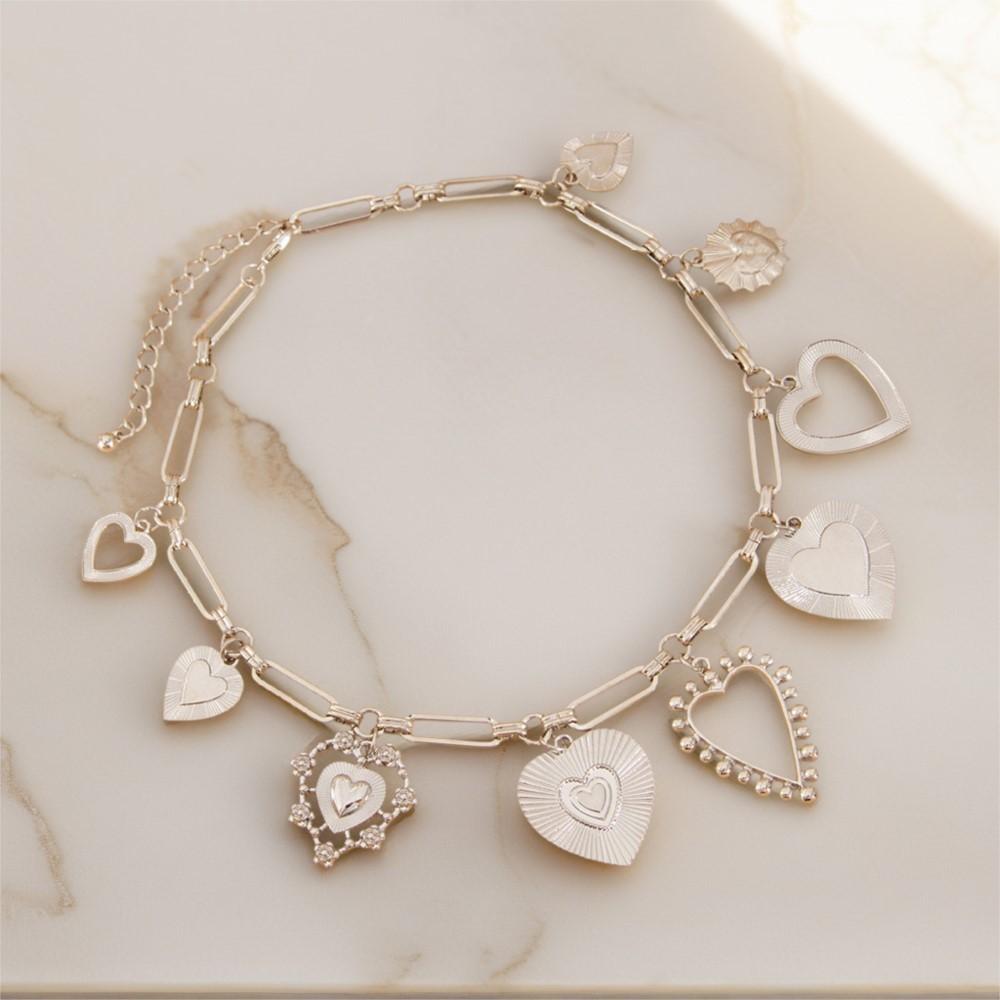 Vintage Luxury Multi Heart Design Pendant Necklace for Women Trendy All-match&Exquisite Neck Jewelry Gifts