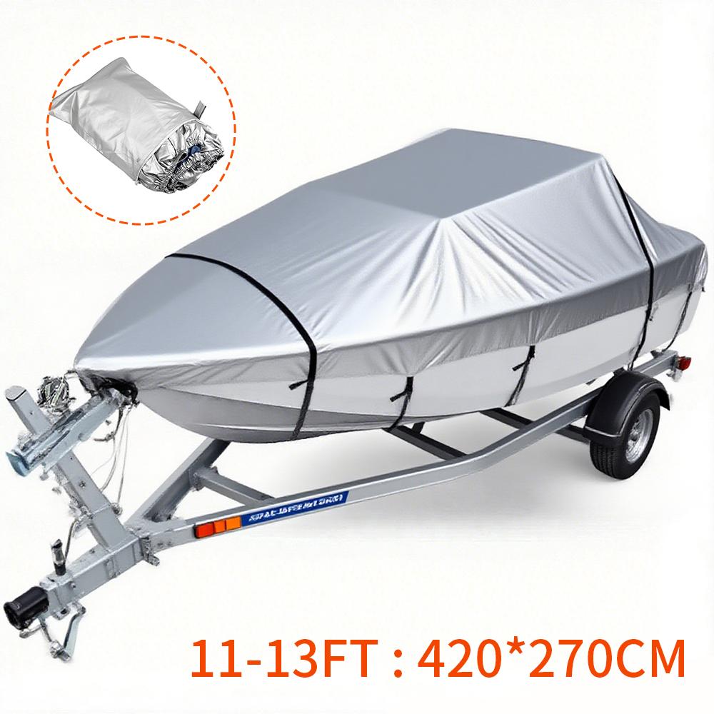 

Canvas Yacht Boat Cover Boat Cover Anti-UV Waterproof Heavy Duty Marine Fishing Speedboat Protect Cover Motorcycle Accessories