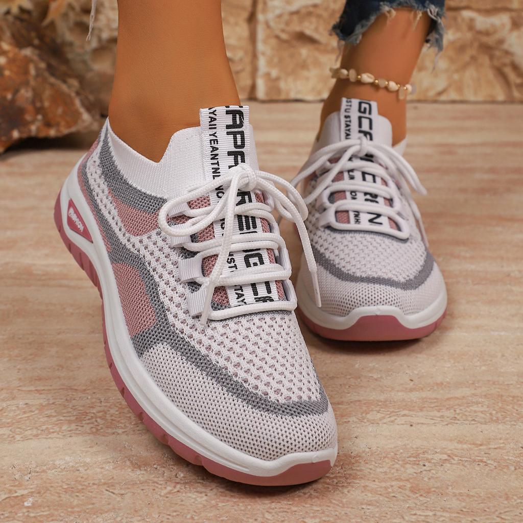 Fashionable Shallow Lace Up Vulcanized Shoes For Spring And Autumn New Round Toe Comfortable Casual Sports Shoes For Women