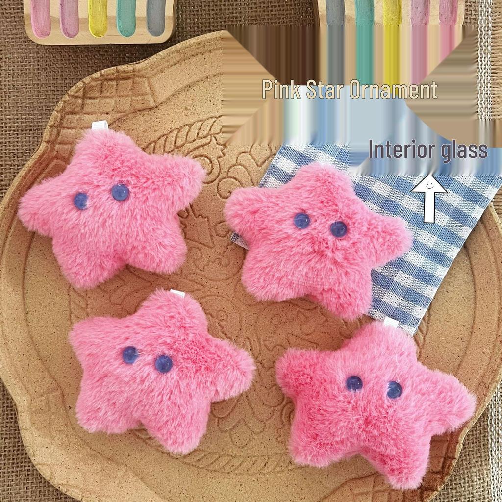 Adorable Cartoon Star Pendants: Girlish Heart Backpack & Phone Charms – Perfect Schoolbag Decorations