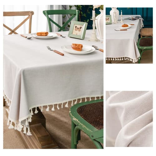 Starink Nordic Obdélníkový/Čtvercový Ubrus, Vodoodpudivý, Vodotěsný, Stylový, Roztomilá Podložka na stůl (Béžová, 90x140cm)