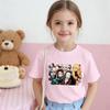 Demon Slayer 2026 Pure Cotton Cartoon ShortSleeved TShirt for Girls  New Summer Breathable Childrens Clothing