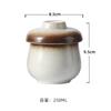 Retro Ceramic Bowl with Lid Restaurant Steamed Egg Bowl Dessert Bowl Soup Bowls Tea Bowls Molecular Food Specialty Tableware