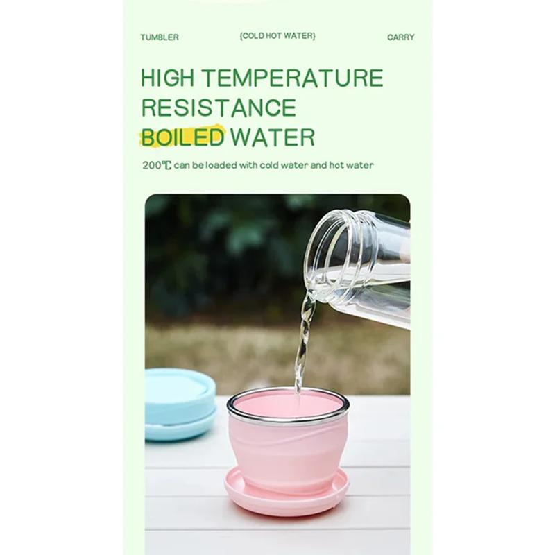 Outdoor Cup Coffee Cup Travel Mouthwash Cup Camping Folding Water Cup Portable Silicone Compression Cup