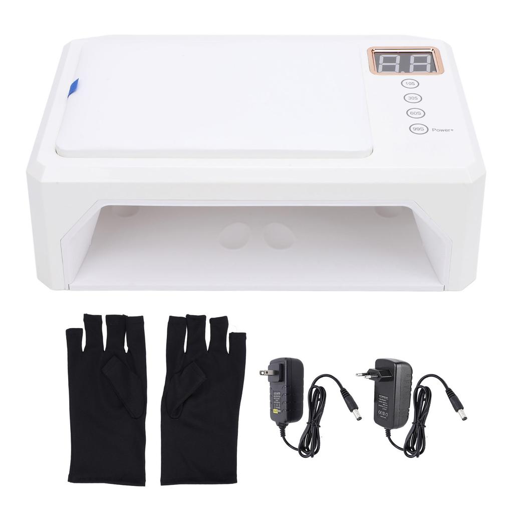 288W Nail Lamp with Hand Pillow 4 Timer UV Gel Nail Light Professional Nail Dryer with Arm Rest for