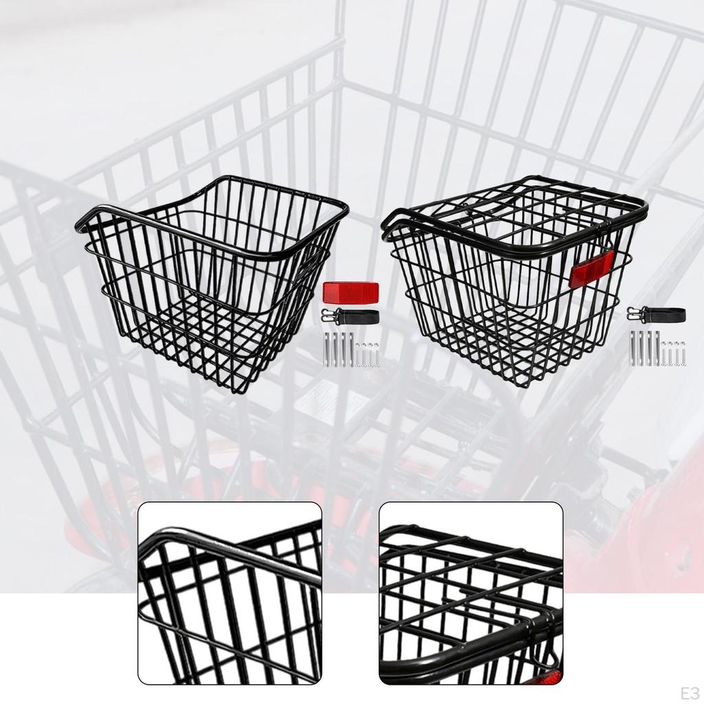 Basket Rear Bike Carbon Steel Convenient Easy To Install Multipurpose Cycling Accessory for