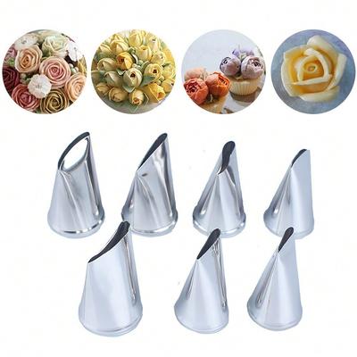 Stainless Steel Pleated Skirt Tube Nozzle Set Pastry Fondant Cake Decorating Supplies Baking Tools for Professional Home Use