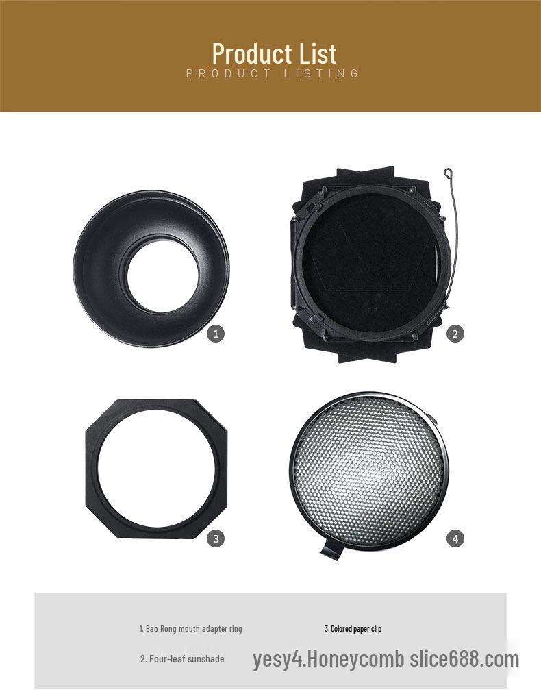 Aputure Four-Leaf Light Modifier with Bowens Mount and Honeycomb Grid for Film & TV Lighting