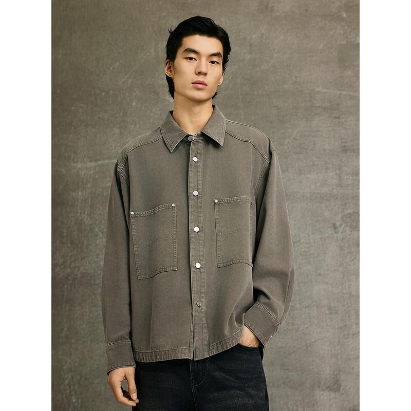 GXG Men's Casual Fashion Denim Shirt Jacket