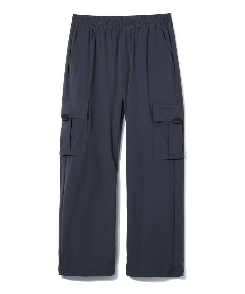 DISTN9NE Wide Nylon Cargo Pants Charcoal (Lo8Pu788-075)