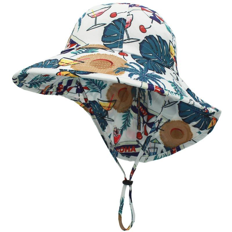 Children's Neck Protection Sun Hat Baby Sunshade Sun Protection Hat Wide Brim Children's Bucket Hat