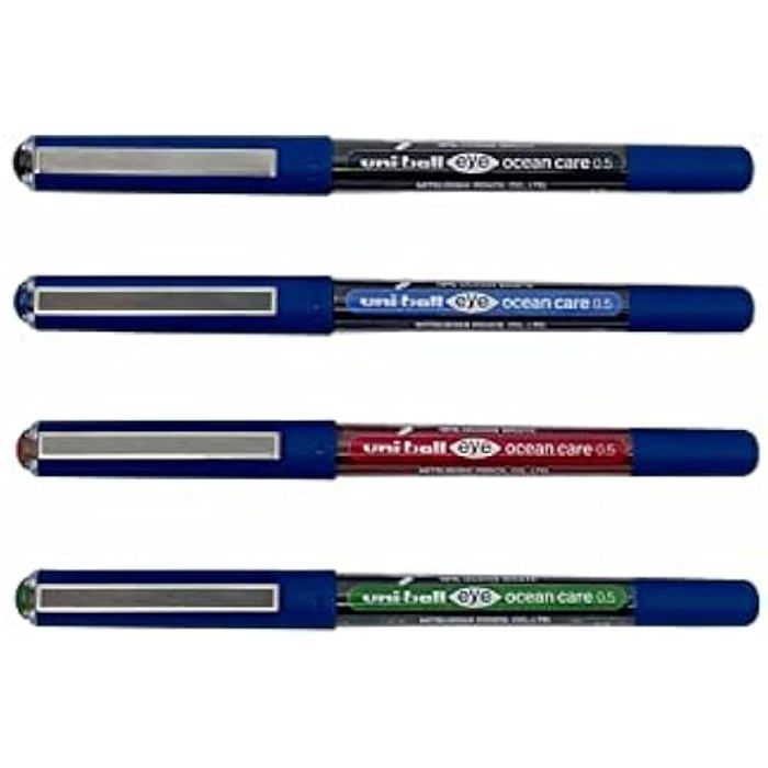 Stylos Roller - UNI-BALL - Eye Ocean Care UB-150ROP - Lot De 12 - Pointe Fine 0,7 Mm - Écriture Fluide