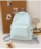 Fashionable Outdoor Ladies Backpack With Alphabet Decoration And Solid Color Design For Commuting