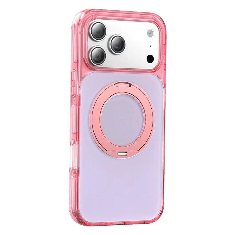 Applicable To iPhone11Promax Colorful Rotating Magnetic Suction Bracket Mobile Phone Case Apple 11 Matte Protective Case