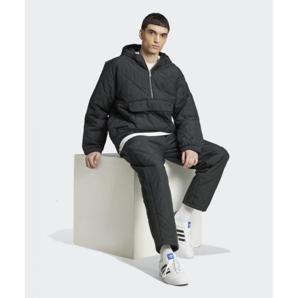 Adidas Quilted Half Zip Jacket   Black Iw3490