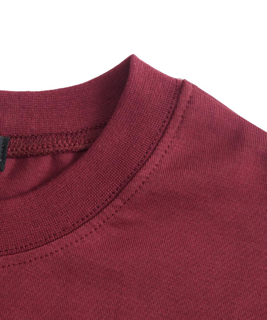 ANALOG MOOD Soft Roll-Up Short Sleeve T-Shirt (Burgundy)