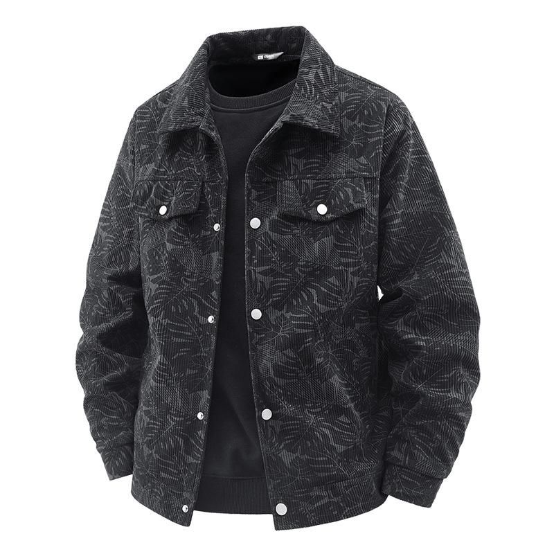 New Young Students Autumn Corduroy Jacket Slim Spring and Autumn Lapels Young and Middle-aged Casual Coat Men
