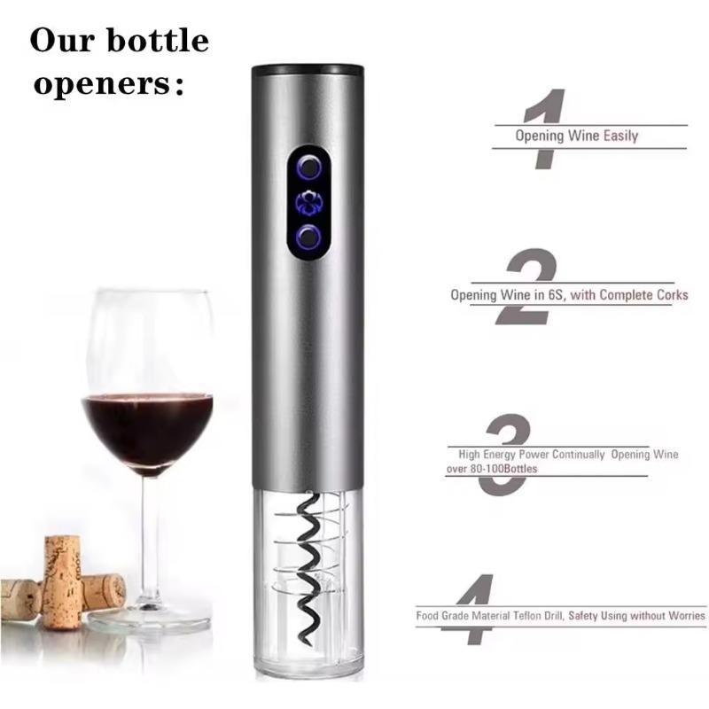 Automatic Wine Opener Electric Corkscrew:Battery Operated Wine Bottle Opener with Foil Cutter in Home Kitchen Party Bar Outdoor