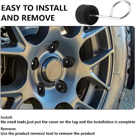 20Pcs Car Wheel Lug Nut Covers,17mm Tire Bolt Caps with Removal Tool,Lug Nut Cover Compatible with VW Jetta Beetle Passat Golf GTI CC,Replaces for