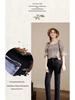 Petite High-Waisted Women's Slimming Straight-Leg Jeans – Elastic, Split, Nine-Point Cigarette Pants