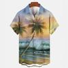 2026 Summer Men's Short Sleeve Shirt Hawaiian Style Beach Casual Men's Top