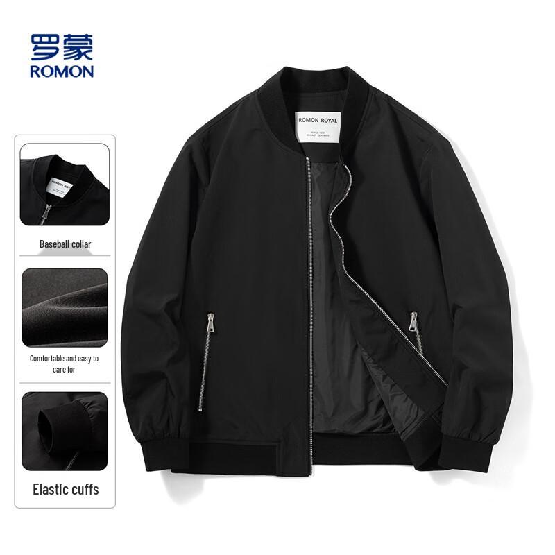 Romon Men's Windproof Casual Baseball Jacket