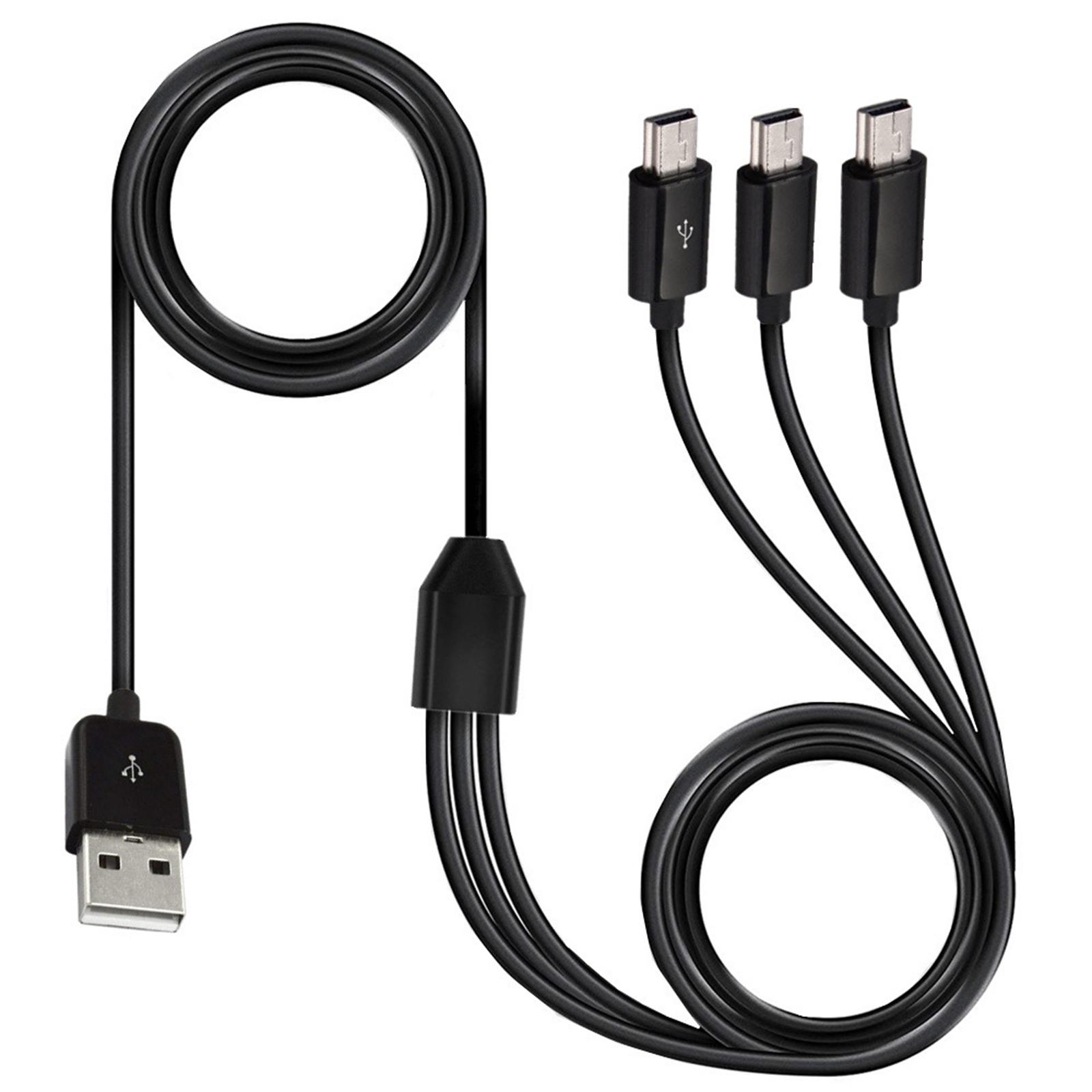 

3 в 1 USB 2.0 USB-A Male to 3 Mini 5pin Data SYNC кабель для зарядки трех устройств 1 м