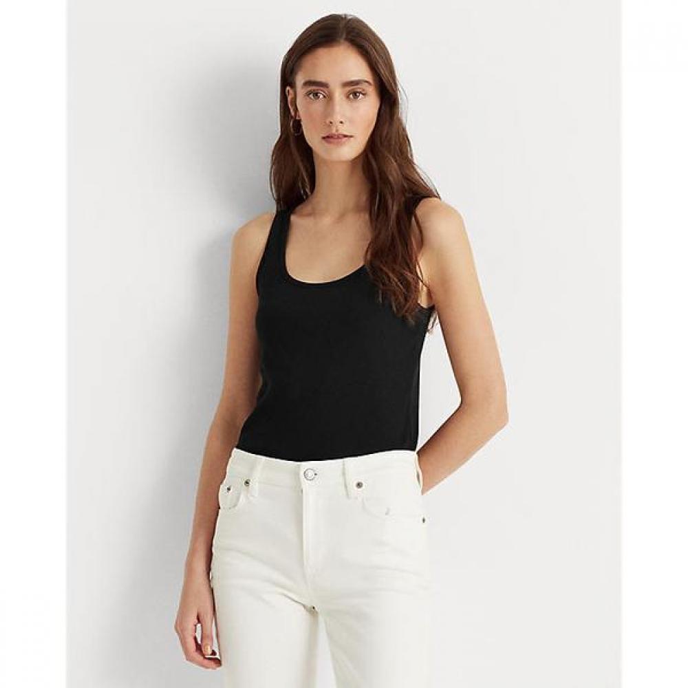 Lauren Ralph Lauren Cotton Blend Tank Top  Wmlrkniscm20001001 S