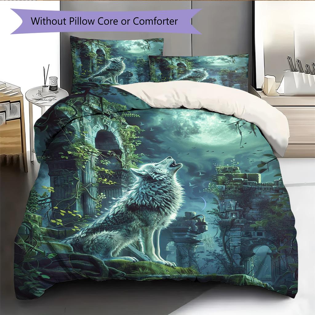 Cartoon Pattern Bedding Quilt Set Quilt Cover Pillowcase Home Decoration Birthday Gift (1 * duvet cover + 2 * pillowcase, without core)